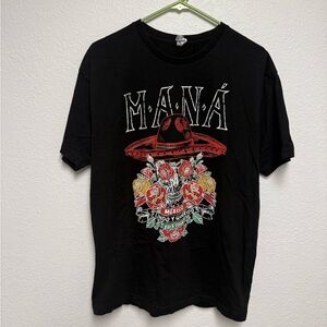 Maná México Lindo y Querido 2023 Tour T-Shirt Band Tee Skull Roses large